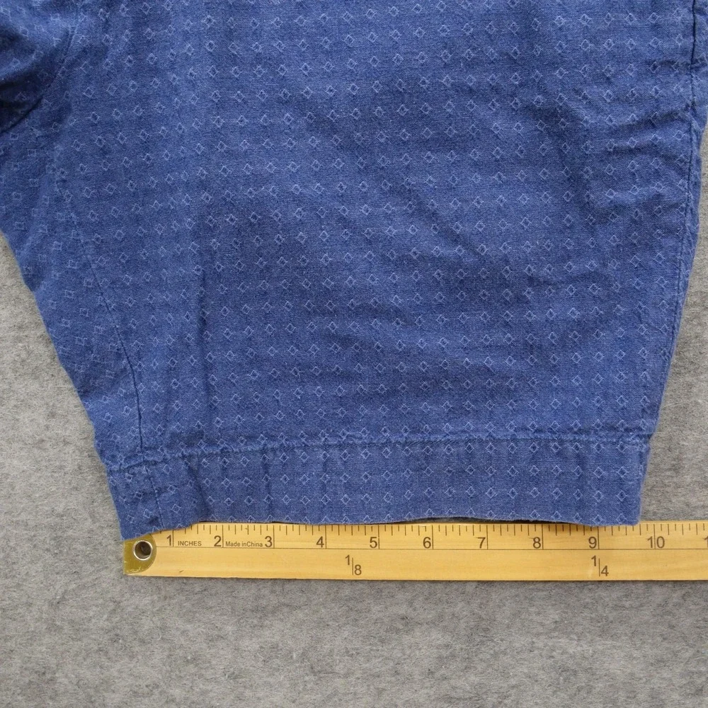Polo Ralph Lauren Shorts Mens 36 Blue Chino Geometric Pattern Straight Cotton